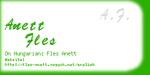 anett fles business card
